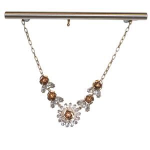 Love Culture Gold Tone Metal Flower Necklace